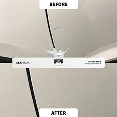 Before and after touch up repair 17